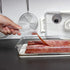 Bacon Storage Container with Air-Sealed Tight Lid, Fridge Bacon Holder, Deli Meat Cheese Keeper with Tongs