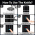 Kettle,12V/24V Electric Travel Car Coffee Warmer Kettle,Portable Hot Water Boiler,Small Hot Water Heater with Built