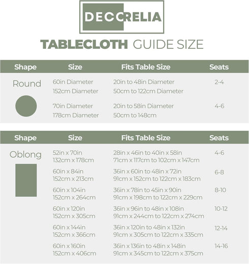 Decorelia 70 Inch(4-6 Faux Linen Rustic Round Tablecloth for Coffee Table, Decorative Waterproof Outdoor Anti-Scratch