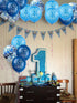 BEISHIDA 1st Boy Happy Birthday Decorations, 12 Inch Large Navy Blue Confetti Balloons, Perfect for Baby 1st Birthday