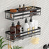 4 Pack WOWBOX Shower Caddies - Adhesive Hanging Shower Shelf - Bathroom Organizers and Storage, No Drilling Stainless