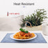 DACHUI Placemats Set of 6, Durable Water Resistant Linen Look Woven Table Mats, Washable, Blue