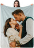 Custom Blanket with Picture Text Personalized Valentines Gift for Girlfriend Boyfriend Customized