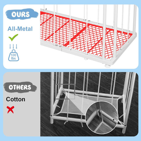 Dmticoasis Stuffed Animal Storage Metal Tube Small Toy Storage Organizer with Elastic Cord, Multifunctional Garage Ball
