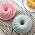 6.4 Inches Novelty Round Baking Cake Pans, Non-Stick Silicone Fluted Tube Pans Set, 4 Pieces