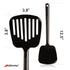 Spatula Turner Set of 2 for Cooking, Ideal for Flipping Eggs and Pancakes, Nonstick Cookware, Made in USA (Black)