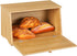 HOMEKOKO Vintage Large Wood Bread Box for Kitchen Counter, Retro Design, Single Layer Bamboo Food Storage Bin