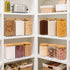3.6 Set 2, ComSaf Qt Glass Food Storage Containers of Large Storage Containers with Lids, Square Glass Jars with Lids