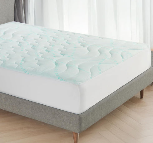 California Design Den Twin Cooling Mattress Pad, 3-Zone Quilted Twin Size, Non-Slip Soft Mattress Pad