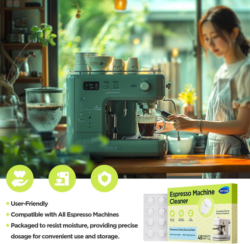 Espresso Machine Cleaning Tablets, Coffee Machine Cleaning Pods, 48 Pack for All Espresso Machines