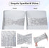 Poise3EHome 10 Silver Sequin Chair Sashes, Double Sided Glitter Folding Chair Covers Bow for Party Wedding Banquet