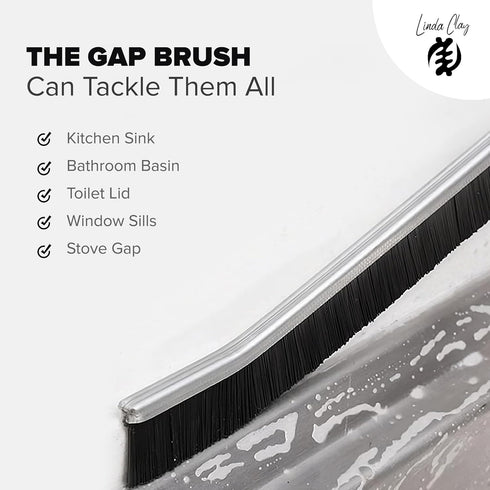 LCF 3Pcs Crevice Gap Cleaning Brush Set - Hard Bristle Brushes for Small Space - Suitable for Cleaning Brush for Bathroom, Kitchen, Faucet, Window Groove & Tiles