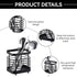 Stainless Steel Utensil Drying Rack, Silverware Draining Basket, Kitchen Dish Drying Rack (S-Black)