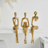 Octdays Gold Decor Thinker Statue, Abstract Art Sculpture Coffee Table & Bookshelf Decor Accents, Modern Living Room