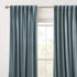 W42 L84 inches, 2 RYB Home Stone Blue Velvet Curtains - Blackout Curtains for Nursery Thermal Insulated Noise Reducing