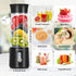 Portable Blender for Shakes and Smoothies, 500ml Electric Juicer, 4000mAh USB Rechargeable Fresh Juice Blender for