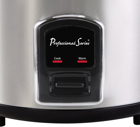 6-Cup Professional Series Rice Cooker with Glass Lid Stainless Steel