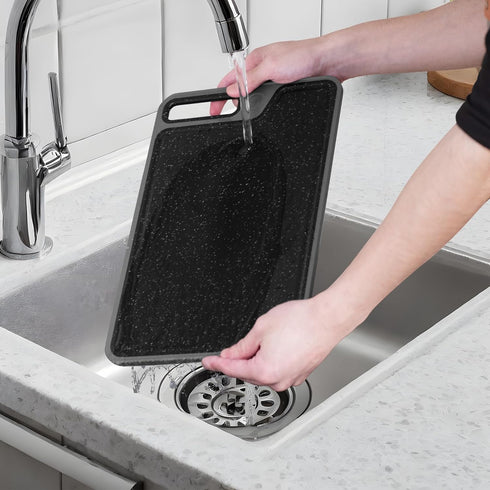 4 Set Piece Plastic Cutting Board for Kitchen Dishwasher Safe,Food Safety, Non-Slip Design, Ideal for Meat