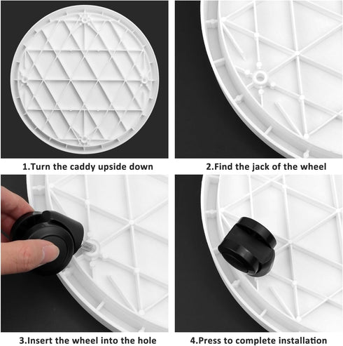 2Pack 12.4'' Plant Caddy with Wheels, Plant Stand Dolly for Heavy Planter,Wheeled Planter Saucer Tray,Rolling plant