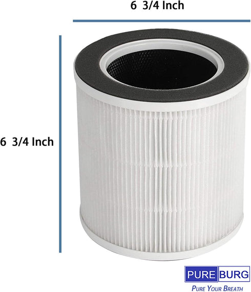 PUREBURG Replacement Filter 2-Pack H13 HEPA Activated Carbon, Compatible with HOKEKI VK-6067B & Ultima Cosa
