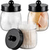 SheeChung 3 Pack Qtip Holder Bathroom Jar Set - Apothecary Mason Jar for Home Storage Organizer, Qtip Dispenser