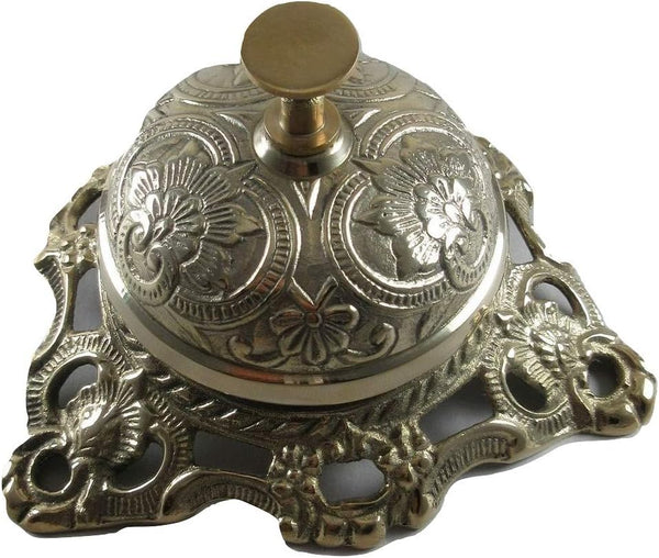 Upper Deck Ornate Solid Brass Hotel Counter Bell