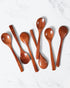 7 Pcs Wooden Spoons for Eating, Small Serving Spoon for Honey, Tea, Coffee, Soup Wood Teaspoons for Cooking, Mixing
