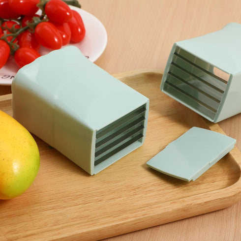 Luxshiny 2Pcs Fruit Slicer, Egg Slicer, Strawberry Cutter, Stainless Steel Tools for Soft Fruits and Vegetables, Green