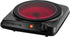 OVENTE 1000W Countertop Infrared Single Burner, 7” Ceramic Glass Cooktop with 5 Level Temperature Setting, Black