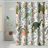 72x78 Inch Dinosaur Themed Bathroom Shower Curtain Green Dino Tropical Leaves with Hooks Waterproof Fabric Polyester