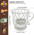 Coffee Pods Storage Basket for 35 K Cup Organizer, Decorative Holder for Coffee Bar Countertop - White.