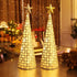 Juegoal Lighted Christmas Table Decorations with Star and 10 LED Lights, Indoor Xmas Holiday Tabletop Ornament Set
