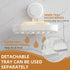 LEVERLOC Soap Dish Holder for Shower | Suction Cup Wall Mounted Self Draining Bar Soap Sponge Holder