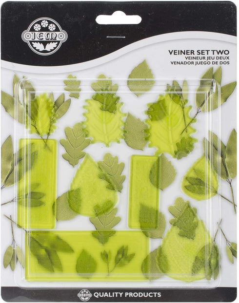 JEM Veiner Fondant Cutters for Cake Decorating, Set of 2, 9-Piece