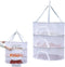RVXlRDN Herb Drying Rack, 3 Layer Foldable Hanging Mesh Net with Zipper, Outdoor