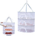 RVXlRDN Herb Drying Rack, 3 Layer Foldable Hanging Mesh Net with Zipper, Outdoor