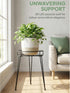 iLTreFlo 18.7 inches (18.7 inches Midcentury Modern Metal Potted Plant Stand Tall Flower Pot Holder Large Rustproof