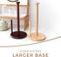 Paper Towel Holder, Large Base Dia 7" Wooden Natural Color Stand for Kitchen Bathroom, ZJ281Y