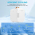 4L 6 110V Ac/12V DUMOS Mini Fridge for Bedroom, Compact Personal Fridge Cooler For Skincare, Drinks, And Snacks, Fits