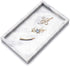 Noble Natural Marble Tray for Desktop, Kitchen, Vanity, Bathroom, Stone Organizer for Tissues, Candles, Soap (Cloud