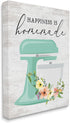 Stupell Industries Happiness is Homemade Phrase Floral Kitchen Stand Mixer Canvas Wall Art, 24 x 30, Multi-Color