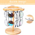 Sunglasses Organizer with 360 Rotating Display, Eyeglasses Rack, Wood Base for 12 Pairs of Eyewear for Desk Dresser