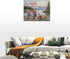 Fishing Wall Art, Farmhouse Lake Cabin Pictures Canvas Prints for Bathroom, Living Room, Bedroom 16"x12"
