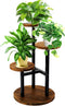 GEEBOBO 3 Tier Plant Stand Indoor, Metal Wood Plant Stands For Indoor