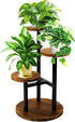 GEEBOBO 3 Tier Plant Stand Indoor, Metal Wood Plant Stands For Indoor