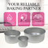 Aunt Shannon's Kitchen Tall Round Cake Pans - 4-inch, 6-inch, 8-inch Set for 3-Tiered Wedding or Birthday Cakes