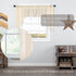 VHC Brands Tobacco Cloth Fringed Farmhouse Decor Kitchen Swag Prairie Panels Door Window Tier Set Curtains, Natural,