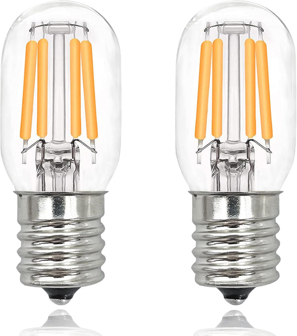 E17 LED Bulb for Microwave Oven Light, 2W Warm White Replacement Bulb, 2 Pack