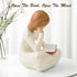 Cuayaes Reading Thinker Statue Book Lover Gifts for Women Readers, Graduates, Students, Teachers, Bookshelf Decor