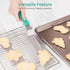 U-Taste Icing Spatula Set with 6", 8", 10" Blade, 18/0 Stainless Steel Angled Cake Decorating Spatula Set of 3